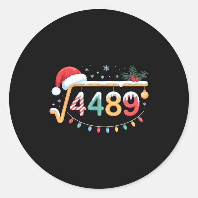 Adesivo Square Root 4489 Funny 67 Meme Math Teacher 6 7 Ch (Frente)