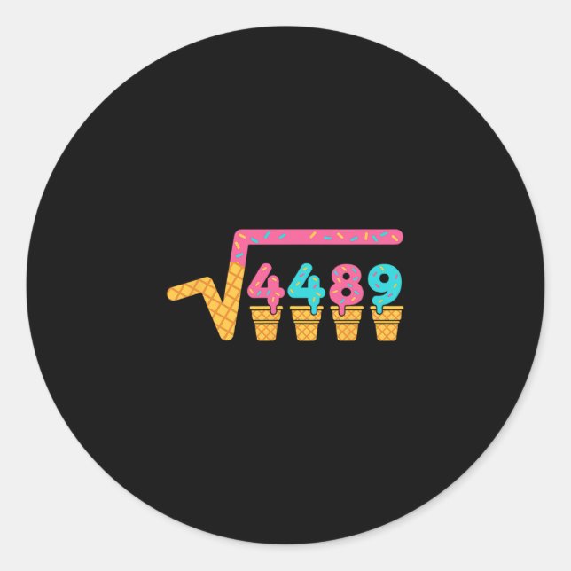 Adesivo Square Root Of 4489 Ice Cream Drip Meme Slang 67 6 (Frente)