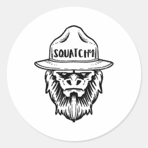 Adesivo Squatchy Camping Bigfoot Sasquatch Divertido Homen