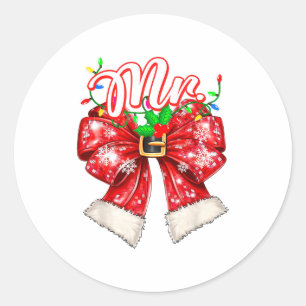 Adesivo Sr & Sra Casal Laço Coquete Natal Família