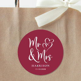 Adesivo Sr. Burgundy Wedding