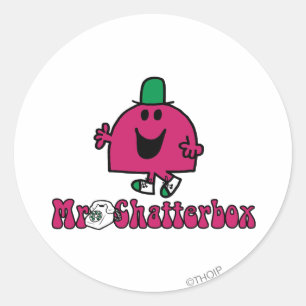 Adesivo Sr. Chatterbox Logotipo & telefone