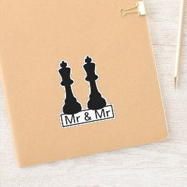 Adesivo Sr. e Sr. King Chess Piece Gay Wedding
