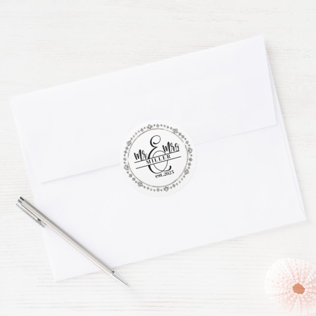 Adesivo Sr. e Sra. (Envelope)