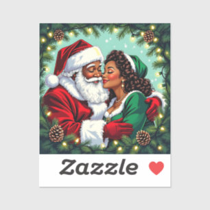Adesivo Sr e Sra Claus Doce Natal