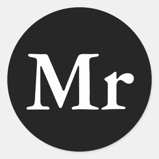 Adesivo Sr. e Sra. | elegante casal de correspondência mod (Frente)