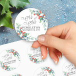 Adesivo Sr. e Sra. Holly e Berries Casamento no inverno<br><div class="desc">O Sr. e a Sra. adesivos de casamento com caligrafia elegante e design de aquarela de bagas de inverno, sagrada, pinheiro e verde-verde. Uma bela escolha para um casamento de inverno ou natal. Encontre convites coordenadores, papelaria e decoração do dia do evento na minha Coleção de Casamentos de Berries de...</div>