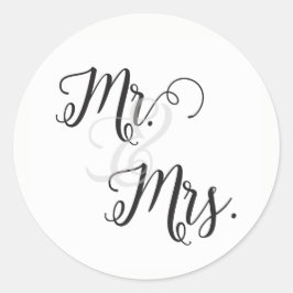 Adesivo Sr. e Sra. Stickers - Preto e Branco