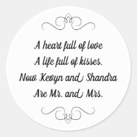 Sr. e Sra. Wedding Kisses Poem