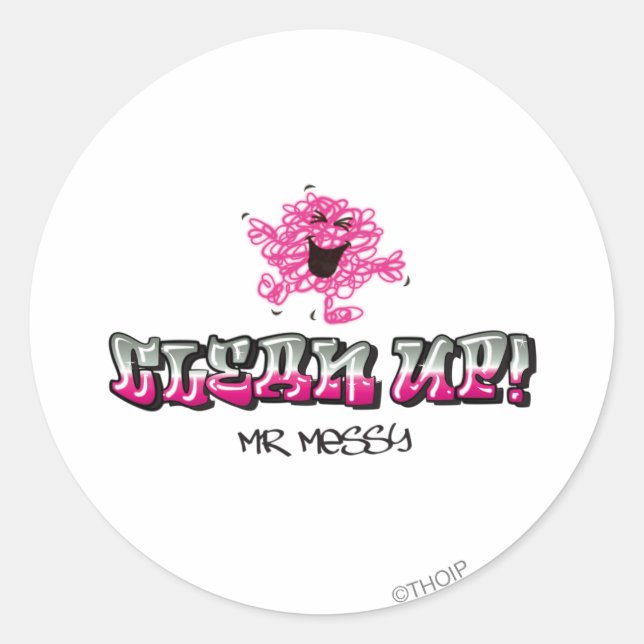Adesivo Sr. Messy Diz Limpar (Frente)