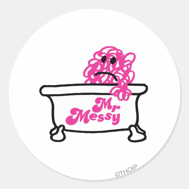 Adesivo Sr. Messy | Logotipo da banheira (Frente)