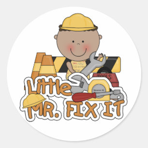 Adesivo Sr. pequeno Fixação Construção Camiseta e