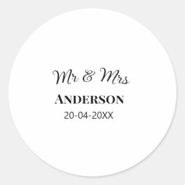 Adesivo Sr. & Sra. adicionar nome da família data ano casa