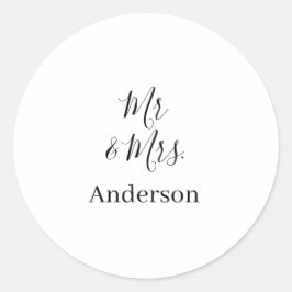 Adesivo Sr. & Sra. adicionar nome da família data ano casa