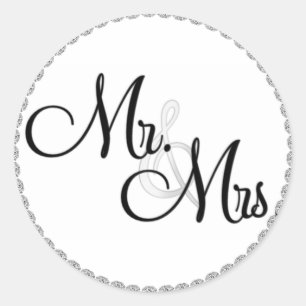 Adesivo Sr. & Sra. Casamento SEALS/STICKERS BLING