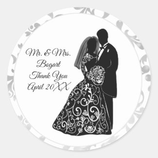 Adesivo Sr. & Sra. Obrigado Noiva e Noivo Chic