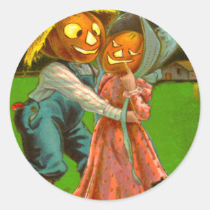 Adesivo Sr. & Sra. Pumpkin Com Seu Gato Negro