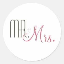 Adesivo Sr. & Sra. Retro Modern Wedding Envelope Seals