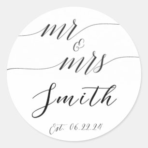 Adesivo Sr. & Sra. Wedding Sticker