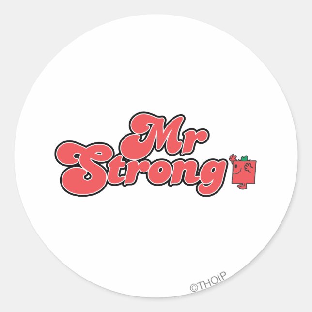 Adesivo Sr. Strong | Letra vermelha (Frente)