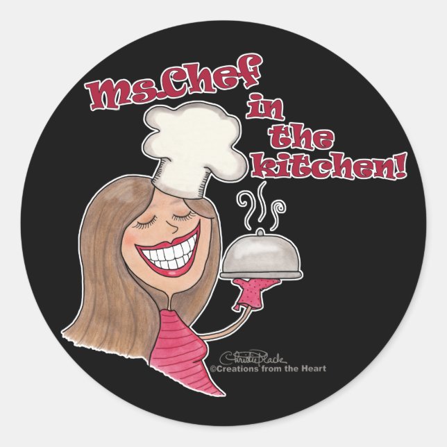 Adesivo Sra. Chef na cozinha (Frente)