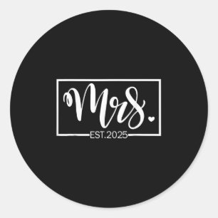 Adesivo Sra. Est. 2025 Recém-Casada Casamento Esposa Sr &a