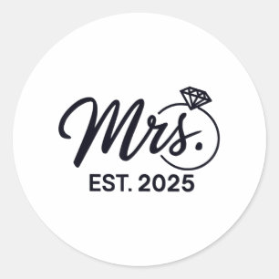 Adesivo Sra. Est. recem casados 2025 Casais Casamento Sr.