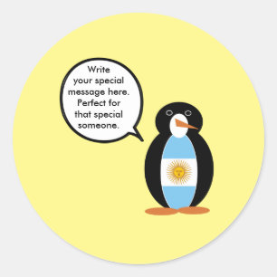 Adesivo Sra. Pinguim Fala Bandeira Argentina