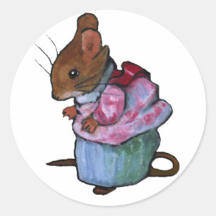 Adesivo Sra. Tittlemouse, após Beatrix Potter: Pastel do