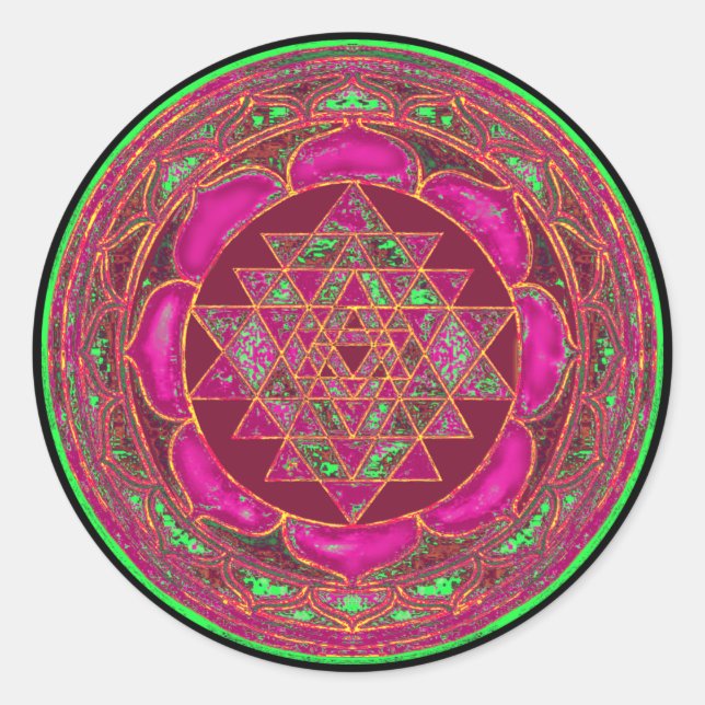 Adesivo Sri Lakshmi Yantra Mandala (Frente)