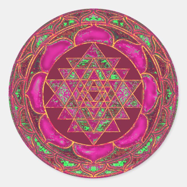 Adesivo Sri Lakshmi Yantra Mandala (Frente)