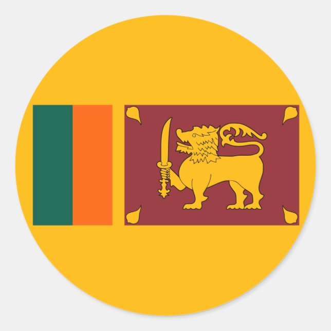 Adesivo Sri Lanka - Bandeira do Sri Lanka (Frente)