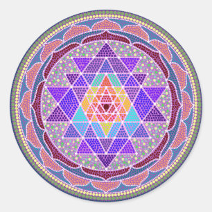 Adesivo Sri roxo Yantra