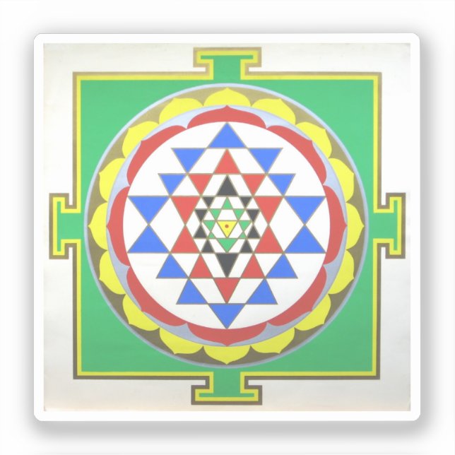 Adesivo Sri Yantra - Cores Precisas (Frente)