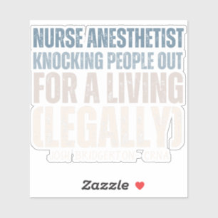 Adesivo SRNA CRNA Engraçado Personalizado que pessoas lega