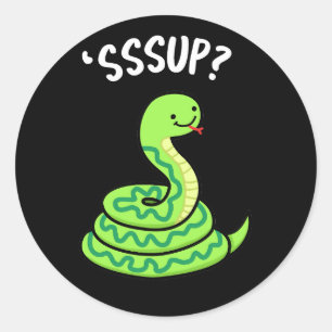 Adesivo Sssup Funny Hissing Cobra Pun Dark BG