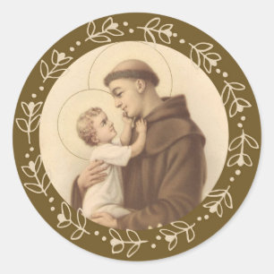 Adesivo St Anthony do bebê Jesus de Pádua