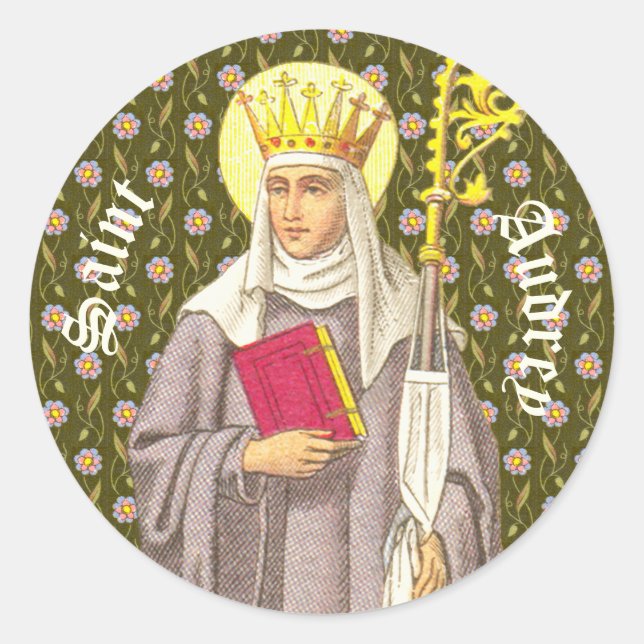 Adesivo St. Audrey (Etheldreda) (P 003) (Frente)