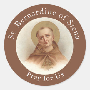 Adesivo St. Bernardine de Siena, sacerdote católico