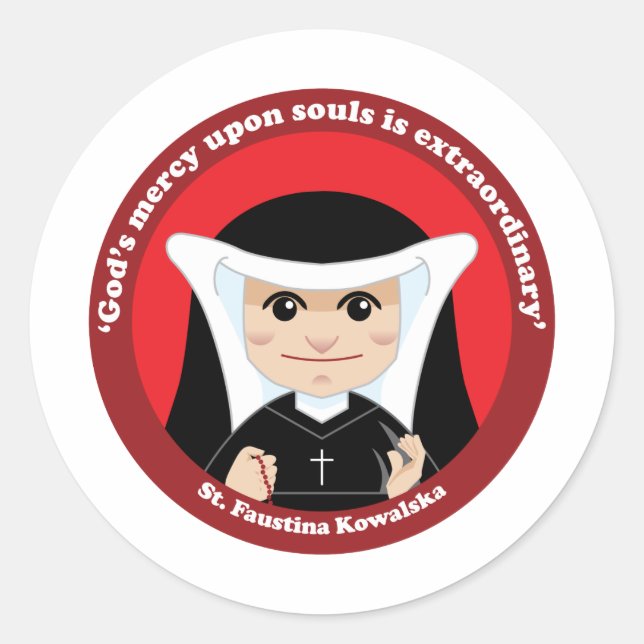 Adesivo St. Faustina Kowalska (Frente)