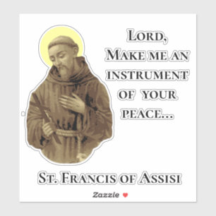Adesivo St Francis da oração da paz de Assisi