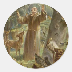 Adesivo St Francis de Assisi cercou por animais