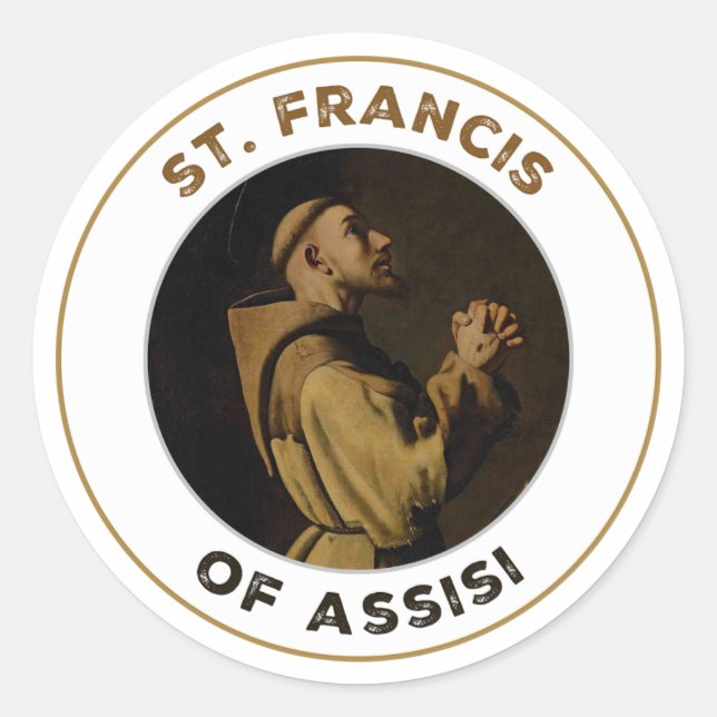 Adesivo St. Francis of Assisi Pray for Us (Frente)