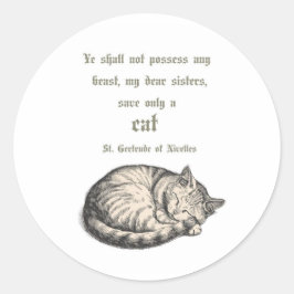 Adesivo St. Gertrude of Nivelles Cat Quote Sticker 