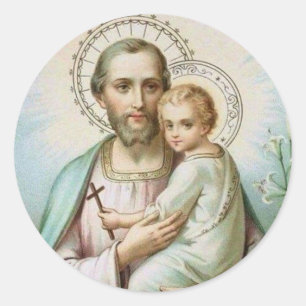 Adesivo St Joseph, criança Jesus, funcionarios do lírio,