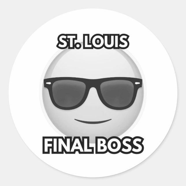 Adesivo St. Louis Final Boss Cool Emoji (Frente)