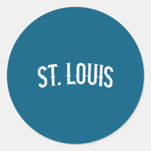 Adesivo St louis missouri texto branco angustiado vintage