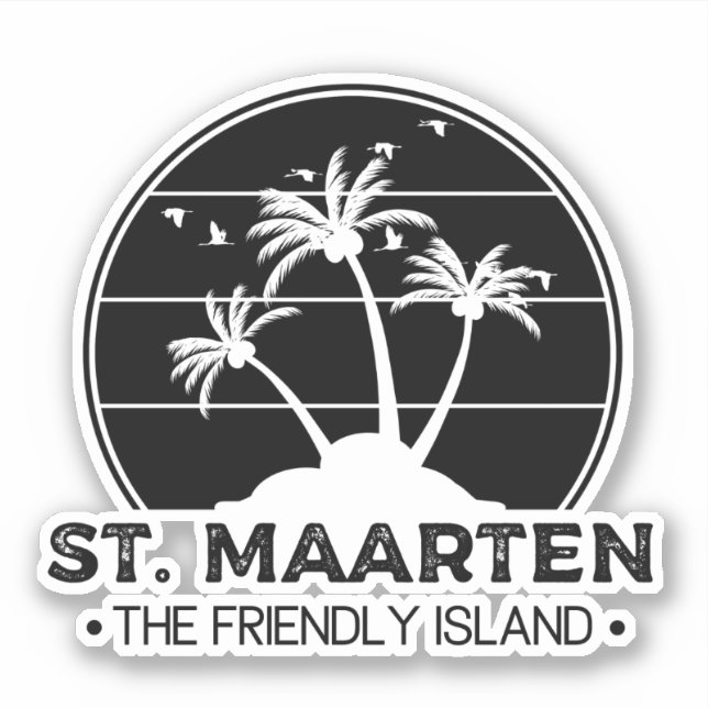 Adesivo St. Maarten The friendly Island Sint Martin (Frente)