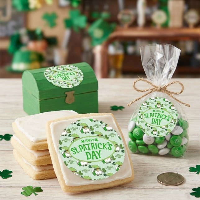 Adesivo St. Patrick’s Day Gnome Green Sticker (Criador carregado)