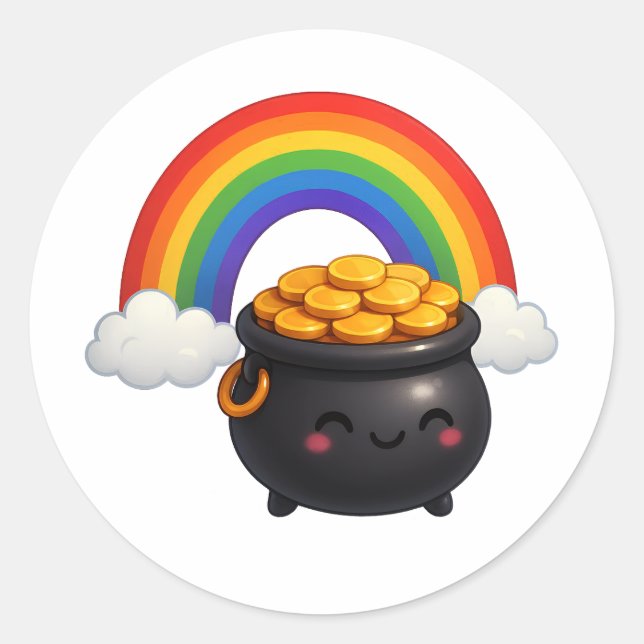 Adesivo St Patrick’s Day Pot of Gold Sticker (Frente)